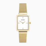 Sekonda Ladies White Dial and Gold Plated Stainless Steel Mesh Bracelet Watch 40136