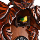 Qtz Cuckoo Clock - Bird on Top Wooden Case - Small