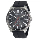 Henley Mens Polished Multi eye 44mm Dials Soft Silicone Watch Grey H02228.13