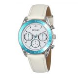 Henley Ladies Round sporty white dial Leather Strap Watch Blue H06183.6