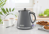 Daewoo Stirling 1.7L Pyramid Electric Kettle 3000w Grey  SDA2625