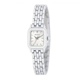 Henley Ladies Rectangular Petite Case sunray dial White Bracelet Watch H07240.4
