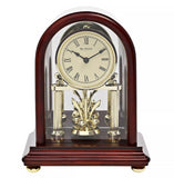 Widdop Dark Walnut Finish with Rotating Pendulum Mantel Clock