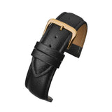 Black Buffalo Grain Leather Watch Strap 24mm