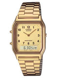 Casio Mens Womens Classic Analogue & Digital Dial Gold Bracelet Watch AQ-230GA Available Multiple Clour