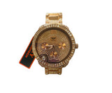 NY London Mens Rosegold Bling Watch PI-7498