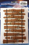 Leather Brown Tan Watch Straps Pk10 12mm 1008