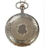 Jakob Strauss Classic Silver Tone & 12 Inch Brass Chain Pocket Watch