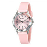 Henley Ladies Aluminium Top Ring Silicone Sports Watch Pink H06188.5