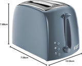 Russell Hobbs Textures 2-Slice Toaster 850 W, Grey 21644