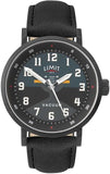 Limit Mens Pilot Black & Teal Dial Black Strap Watch 5972