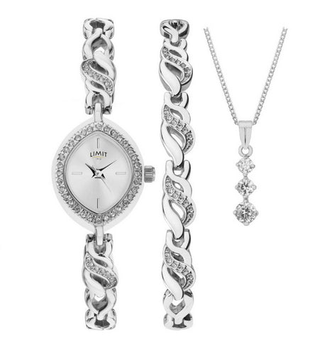 Limit Ladies Bracelet Necklace and Watch Gift Set 6293G