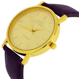 Relda Women Analogue Jumbo Gold tone Dial & PU Purple Strap With Buckle REL62