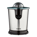Tower Citrus Juicer 100W – Stainless Steel Electric Citrus Press for Oranges & Lemons