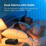 i-box Bedside Alarm Clock with DAB Radio - Black