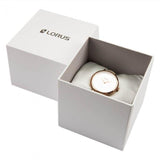 Lorus Women's Fashion Designer Analogue Gold Bracelet Watch RG214QX5