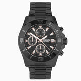 Sekonda Mens Pacific Wave Chronograph Black Stainless Steel Case & Bracelet with Black Dial