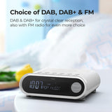 i-box Bedside Alarm Clock with DAB Radio - White