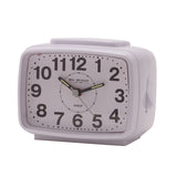 Wm.Widdop Oblong Alarm Clock Sweep Movement & Snooze - White