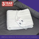 Staywarm Double Size Luxury Quality Electric Underblanket with Detachable Controller (107x120cm)- F902