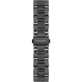 Sekonda Ladies Fashion Pacific Wave Dated RoseGold Number Black Dial Black stainless steel Bracelet Watch 40573