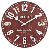 Acctim Falmouth Baked Cherry 30cm Red Wood Wall Clock 24814