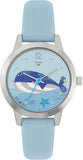 Tikkers Children Whale Analogue Quartz Watch with Polyurethane Strap TKWWF009-SET