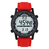 Henley Mens Digital Black Dial Rubber Strap Watch Red HDG038.10