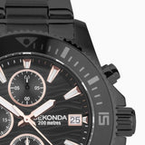 Sekonda Mens Pacific Wave Chronograph Black Stainless Steel Case & Bracelet with Black Dial