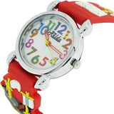 Relda Children's Big Number Analog Pirates A'hoy Red Silicone Strap Girl's Watch REL104