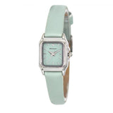 Henley Ladies Petite Rectangular Dial Leather Strap Watch Sage Green H06181.11