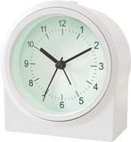 Acctim Archer Non-ticking Sweep Alarm Clock in White 16282