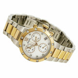 BULOVA 98W210 LADIES TWO TONE DIAMOND SET CHRONOGRAPH WATCH