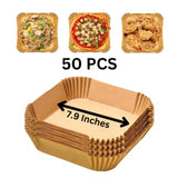 Domestic King 7.9in Air Fryer Parchment Liner Paper 50pcs- DK18087