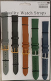 1555.05 18MM 2X EXTRA LONG MIX COLOUR LEATHER WATCH STRAPS PK5