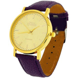 Relda Women Analogue Jumbo Gold tone Dial & PU Purple Strap With Buckle REL62