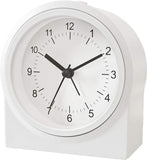 Acctim Archer Non-ticking Sweep Alarm Clock in White 16282