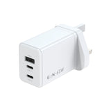 WYEFLUX 65W Power Adapter With Dual USB-C & One USB-A Ports