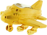 Miniature Clock Gold Plated Aeroplane Solid Brass IMP1015G -