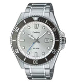 Casio Mens Dated Silver Dial Stainless Steel Watch