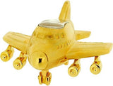 Miniature Clock Gold Plated Aeroplane Solid Brass IMP1015G -