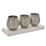 Amore Triple Tea Light Holder - Mr & Mrs