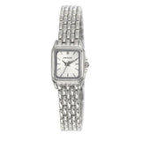 Henley Ladies Rectangular Petite Case sunray dial Silver Plated Bracelet Watch H07240.2
