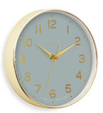 Acctim Rand 20cm Small Grey Dial Foil Embossed Numbers Quartz Wall Clock 22989