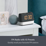 MiniGlow i-box Bedside Alarm Clock with Nightlight