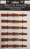 TNMR Tan calf regular watch straps card of 6