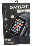 M18 Smart Watch Magic Button with Adjustable Knob & Pink Rubber Strap