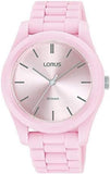 Lorus Ladies Analogue Quartz Pink Dial with Rubber Silicone Strap Watch -  RG257RX9