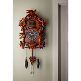 William Widdop Qtz Cuckoo Clock Bird on Top Wooden Case - Large