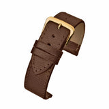 Dark Brown Buffalo Grain Leather Watch Strap 16mm